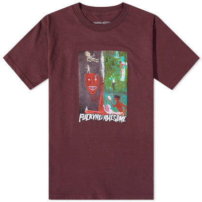 Fucking Awesome Tee Society Maroon Fa Skateboard T Shirt