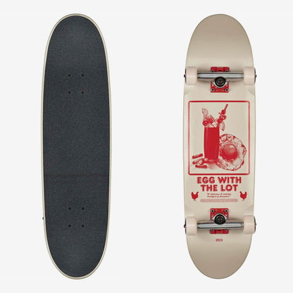 Globe Complete Skateboard Eggy Off White The Lot Egg Shape Cruiser 8.6"