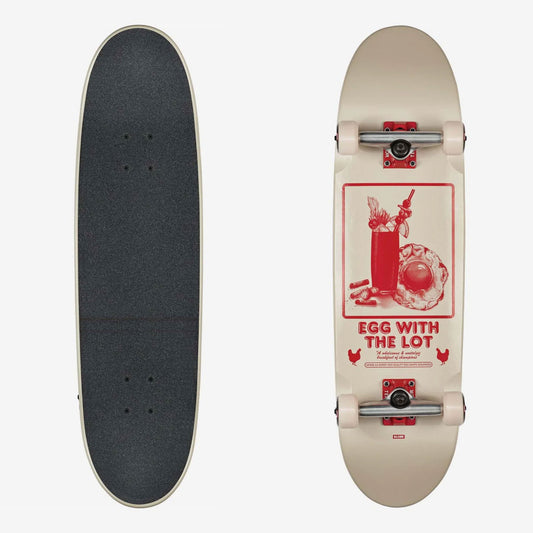 Globe Complete Skateboard Eggy Off White The Lot Egg Shape Cruiser 8.6"