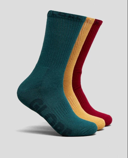 Globe Socks 3 Pack Sustain Crew Assorted Size 7-11 Skateboard Sox