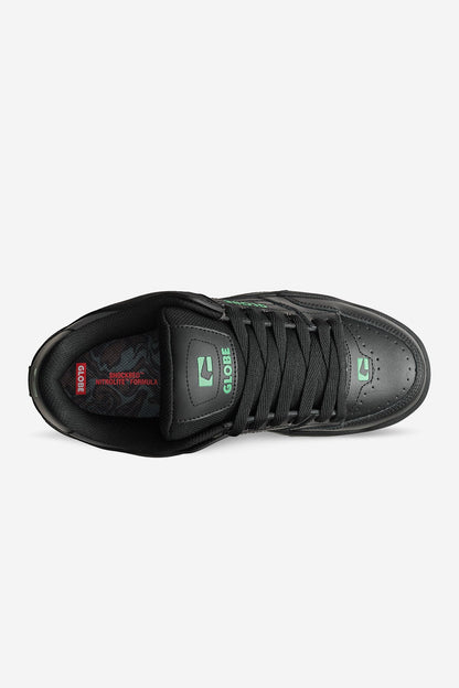 Globe Shoes Tilt Black/Green/Mosaic US Size Skateboard Sneakers