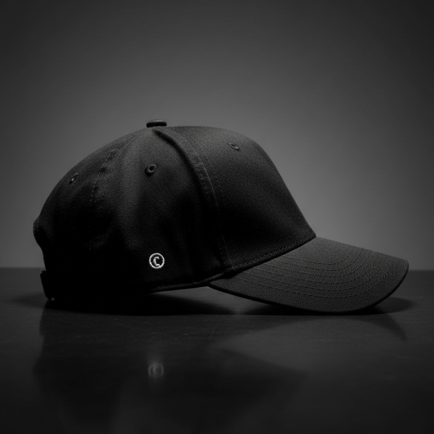 Kingpin Skate Supply x Crown Collab Cap 6 Panel Black Strap Back Adjustable