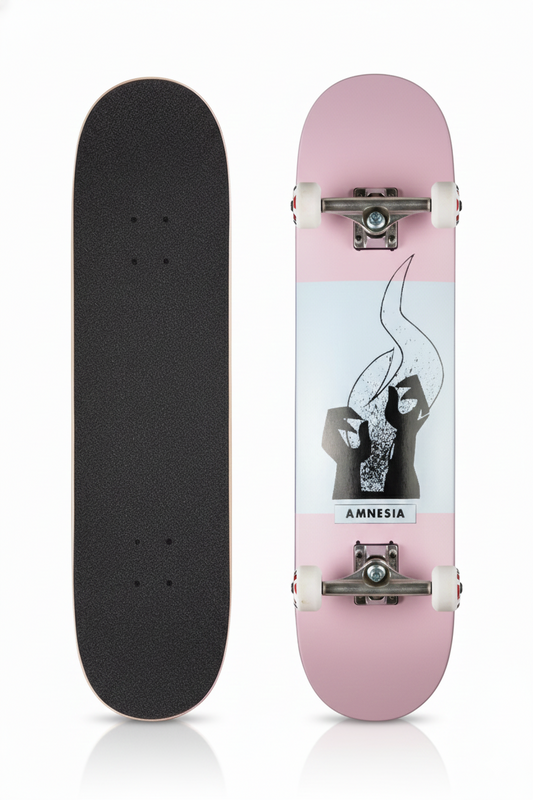 Amnesia Complete Skateboards OG Spray Pink 8.375"