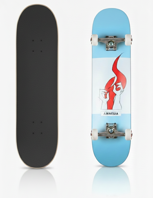 Amnesia Complete Skateboards OG Sketch Blue 8.25"