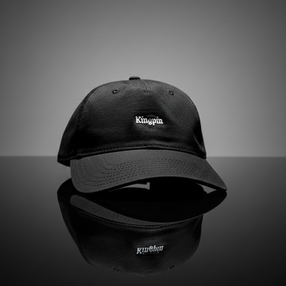 Kingpin Skate Supply x Crown Collab Cap 6 Panel Black Strap Back Adjustable