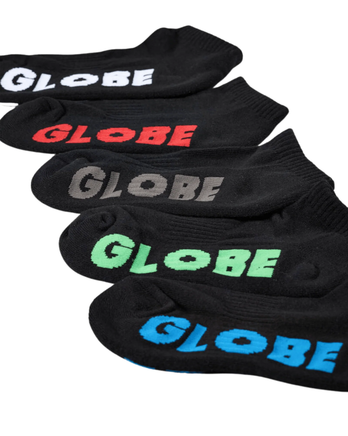 Globe Socks 5 Pack Stealth Ankle Black Size 12-15