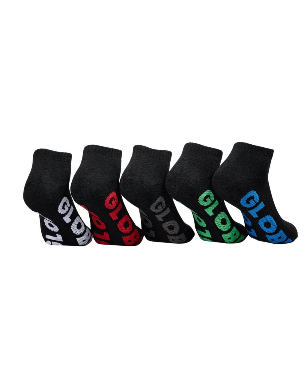 Globe Socks 5 Pack Stealth Ankle Black Size 7-11 Skateboard Sox