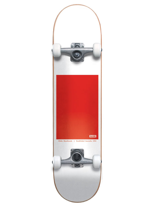 Globe Complete Skateboard G0 Block Serif White Red 8