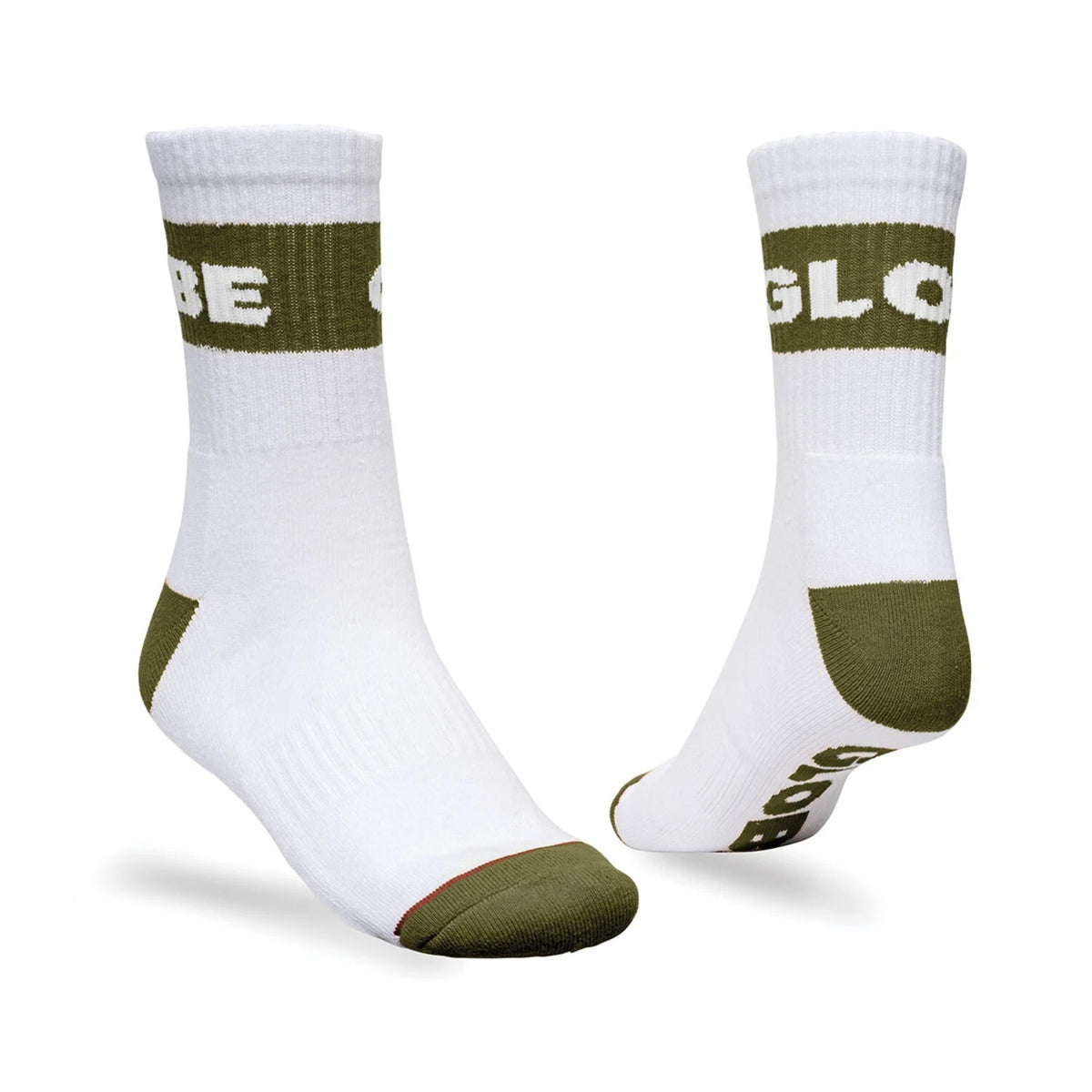 Globe Socks 5 Pack Horizons Crew White Size 7-11 Skateboard Sox