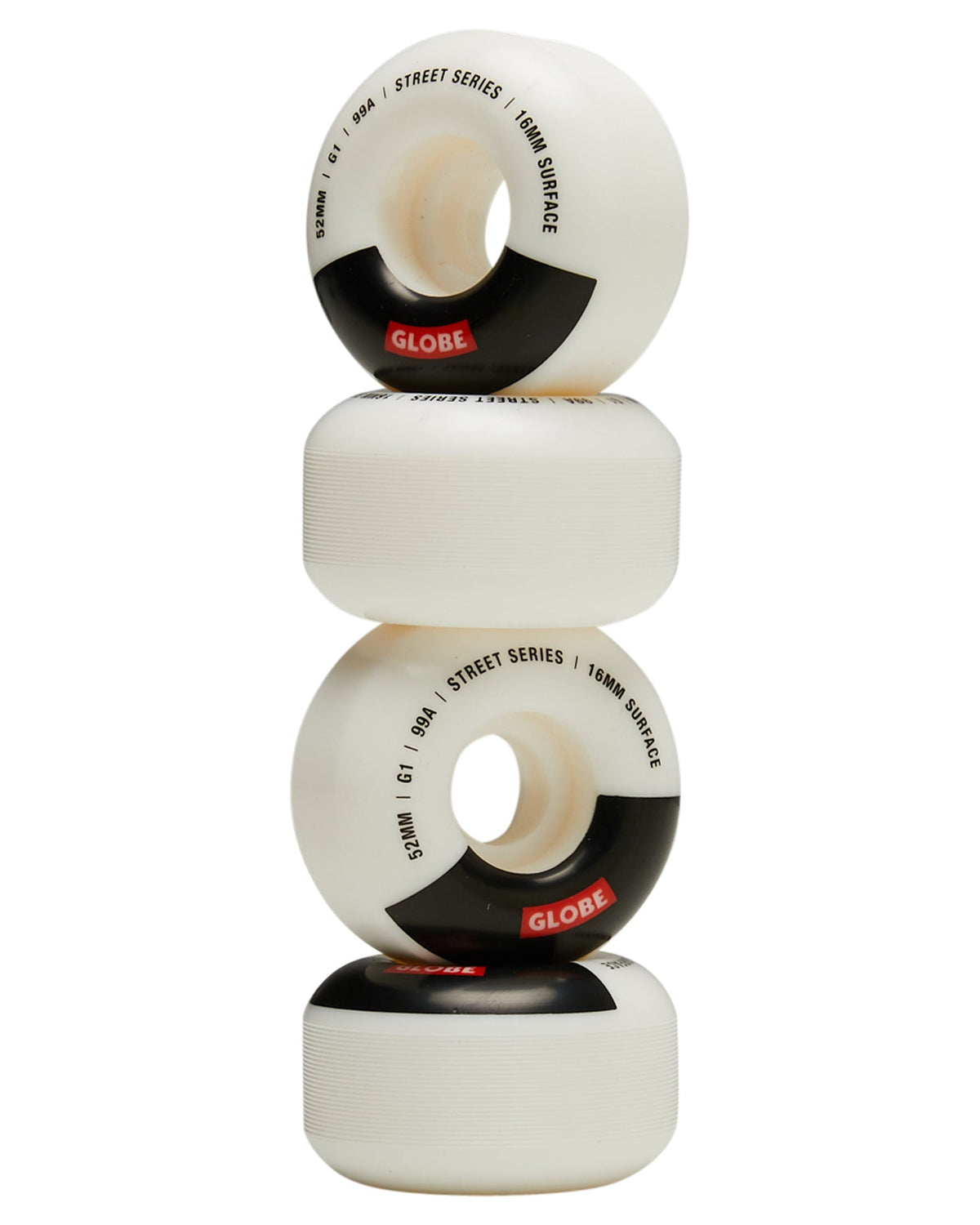 Globe Skateboard Wheels G1 Street White Black Bar 52Mm