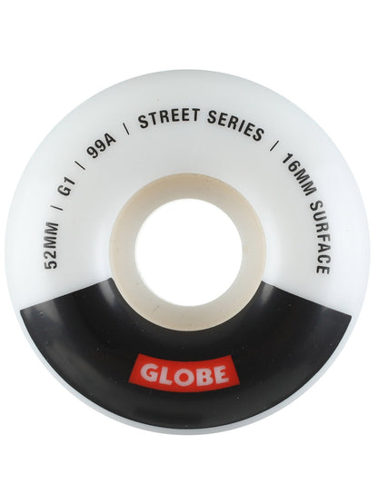 Globe Skateboard Wheels G1 Street White Black Bar 52Mm