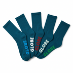 Globe Socks 5 Pack Stealth Crew Navy Size 2-8 Skateboard Sox