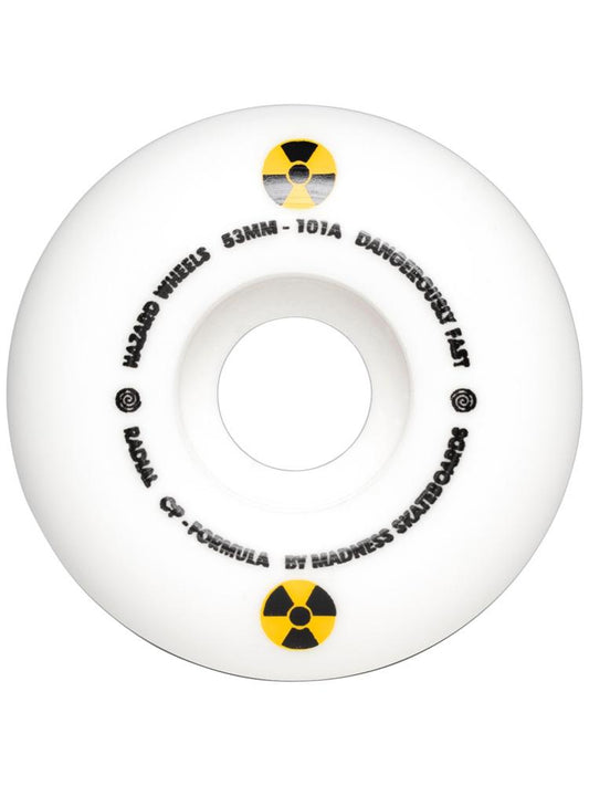 Hazard Skateboard Wheels Swirl Cp Radial White 53Mm