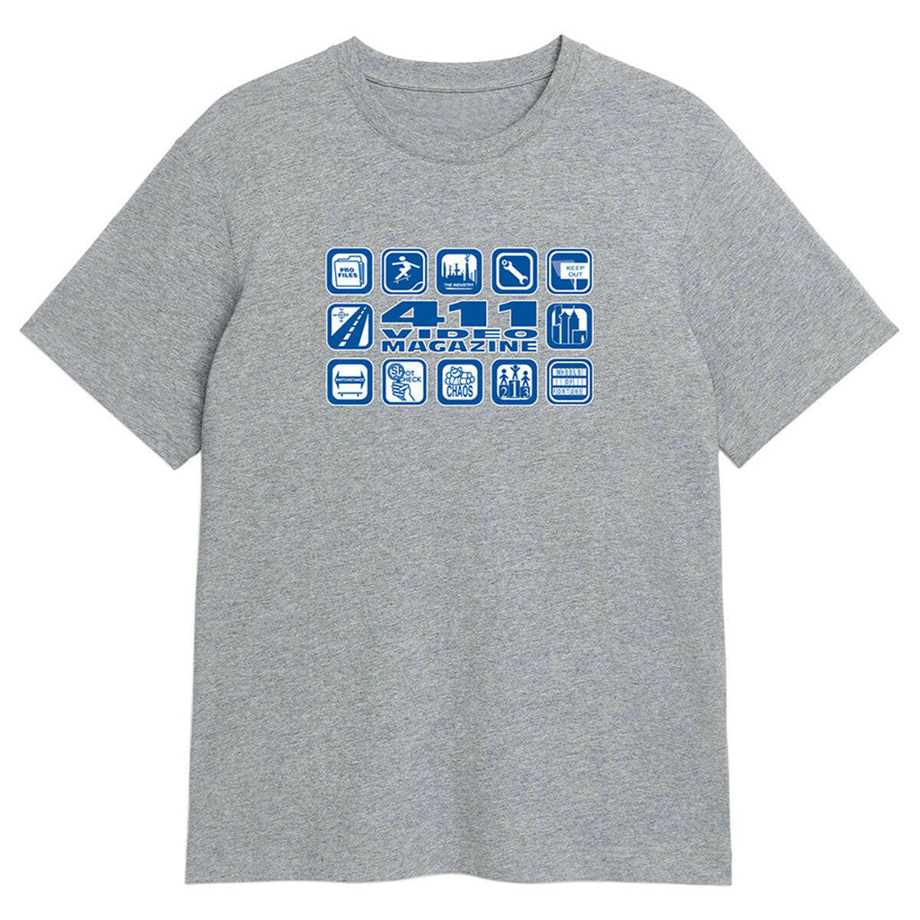 411Vm Tee Icons Athletic Heather Grey Reissue Skateboard T Shirt