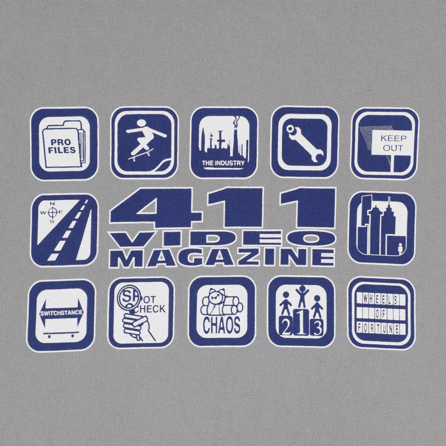 411VM Tee Icons Athletic Heather Grey Reissue Skateboard T-Shirt