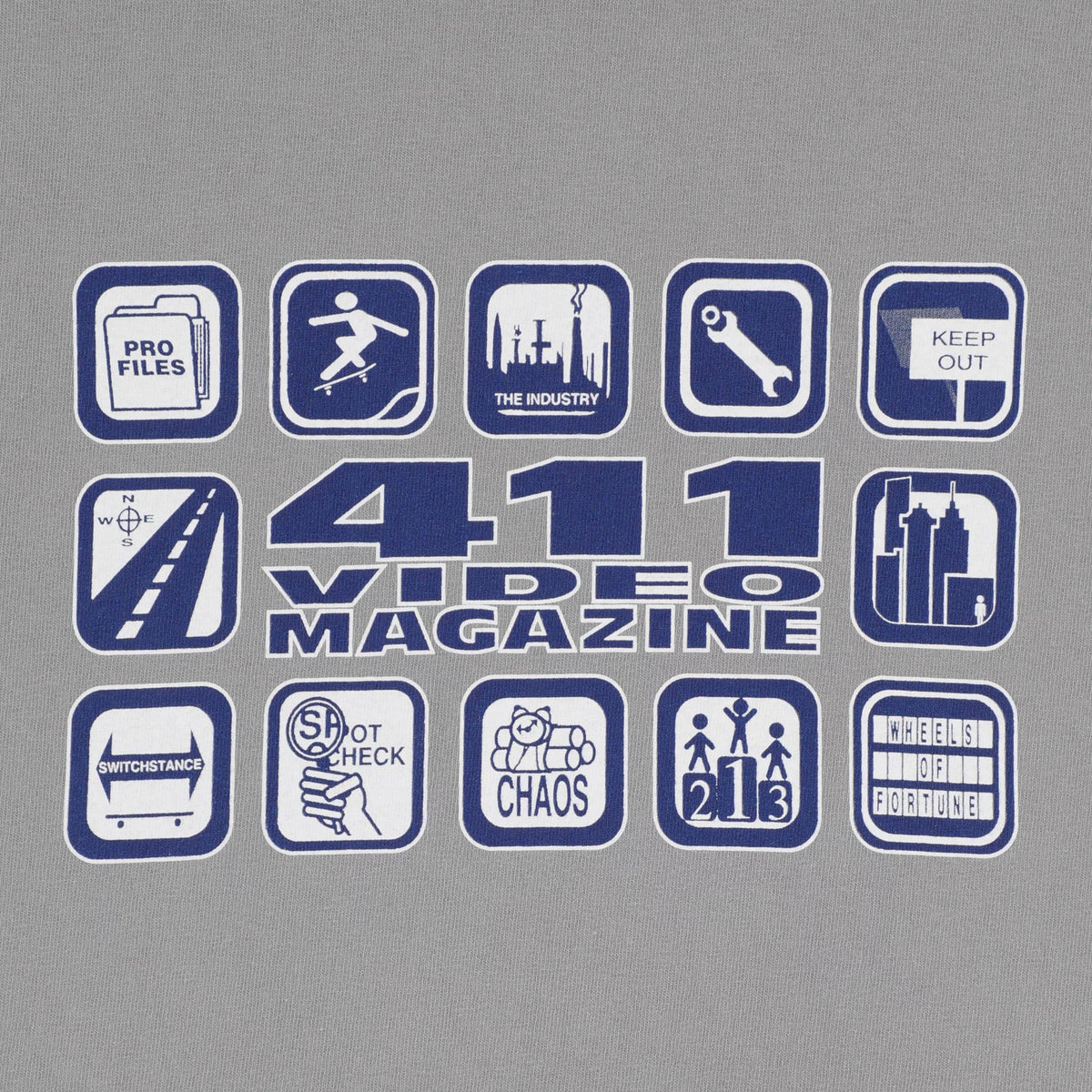 411Vm Tee Icons Athletic Heather Grey Reissue Skateboard T Shirt