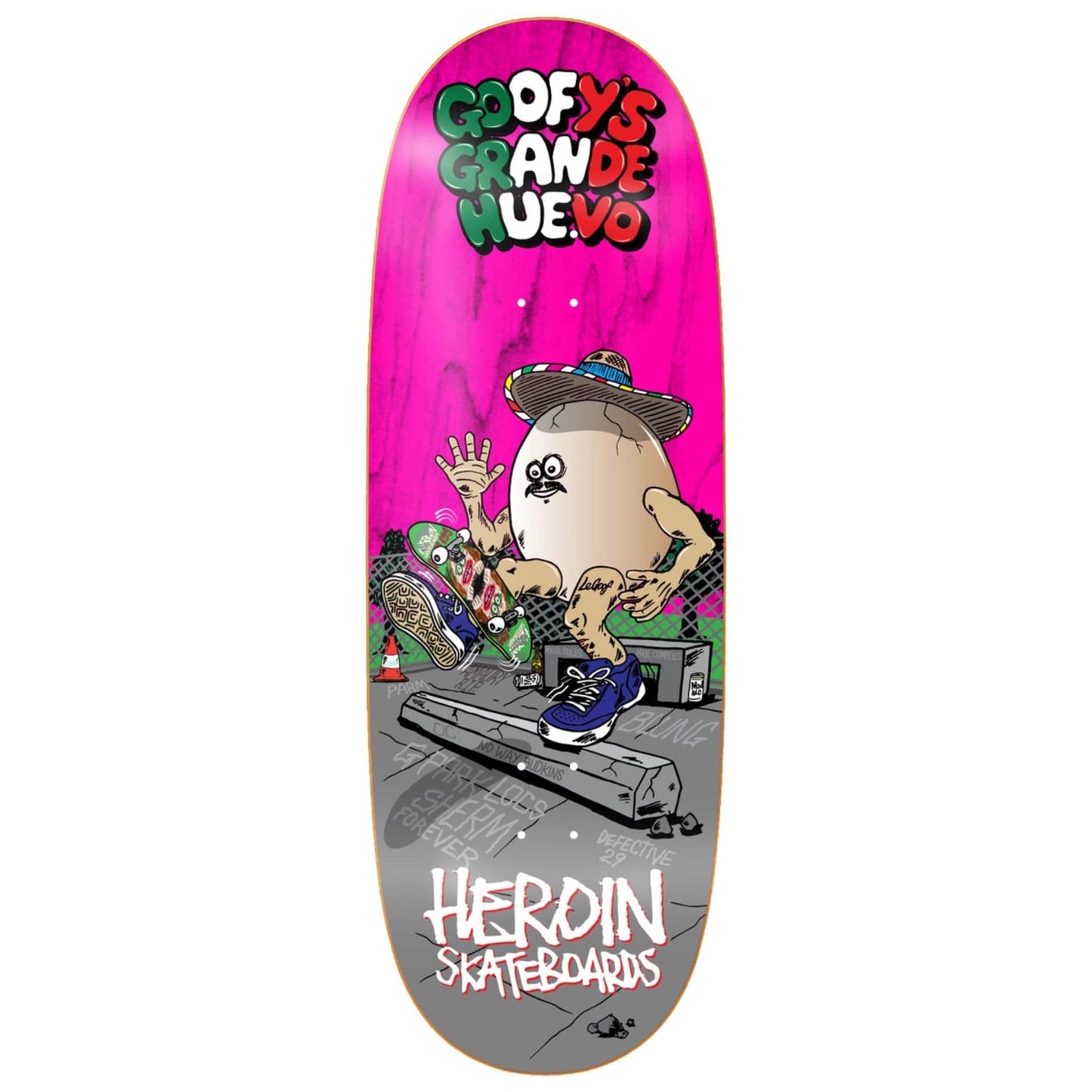 Heroin Goofy's Grande Egg Skateboard Deck 10.75" (Cinco De Mayo Guest Model)