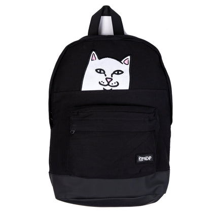 Rip N Dip Backpack Lord Nermal Peace Hands Removable Black Skate Bag