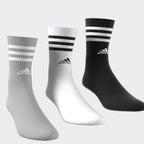 Adidas Socks 3 Pack 3 Stripes Cushioned Crew Multi Size Large