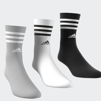 Adidas Socks 3 Pack 3 Stripes Cushioned Crew Multi Size Large