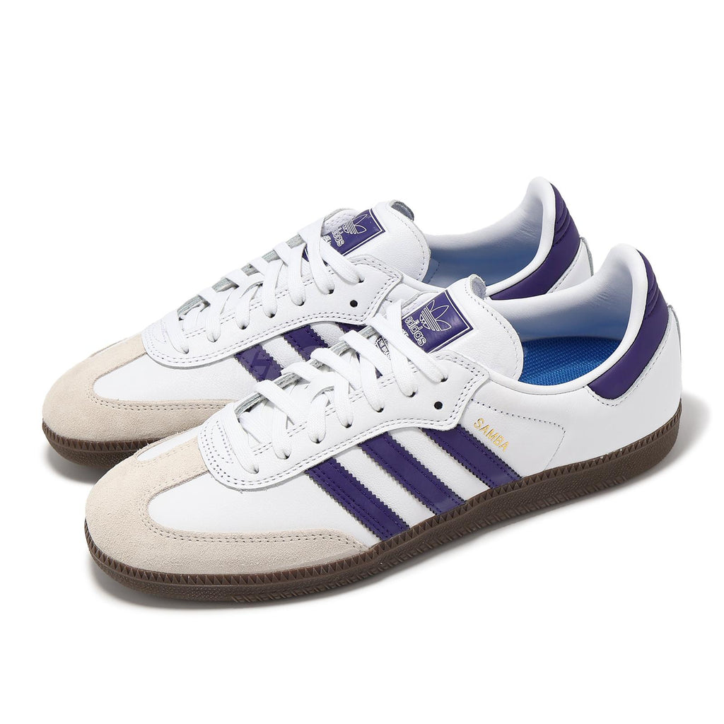 Adidas Shoes Samba Adv White Purple Gold Us Skateboard Sneakers Originals