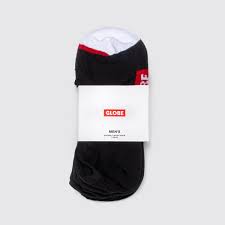 Globe Socks 5 Pack Tipper Black Invisible No Show Size 7-11 Skateboard Sox