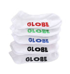 Globe Socks 5 Pack Stealth Ankle White Size 7-11