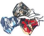 Kingpin Skate Supply Face Mask Camo Red Skate Reusable Washable Non Surgical