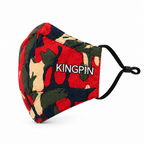 Kingpin Skate Supply Face Mask Camo RED Skate Reusable Washable Non-surgical