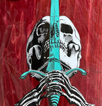 Powell Peralta Skateboard Deck Og Ray Rodriguez Skull Sword Red 10 Reissue