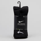 Nike SB Everyday Cushioned Crew Socks 3 Pack - Black