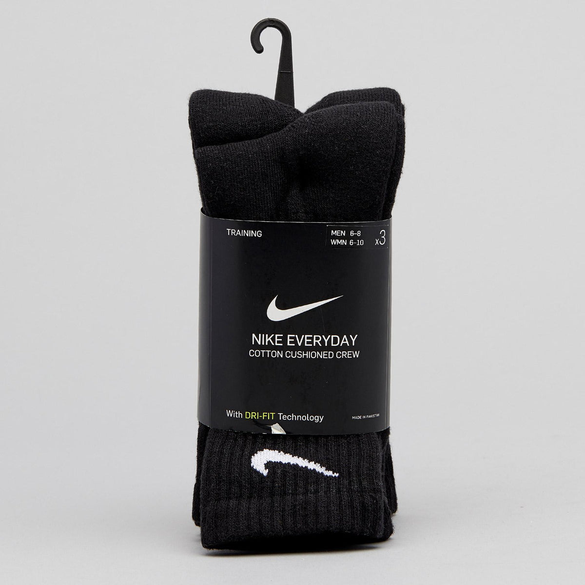 Nike SB Everyday Cushioned Crew Socks 3 Pack - Black