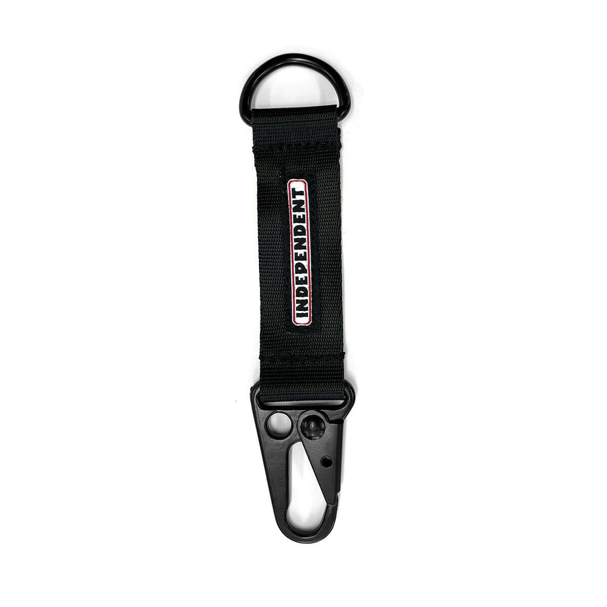Independent Trucks Bar Label Keyring w/ Carabiner Snap Hook Black