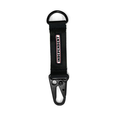 Independent Trucks Bar Label Keyring w/ Carabiner Snap Hook Black
