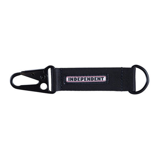 Independent Trucks Bar Label Keyring w/ Carabiner Snap Hook Black