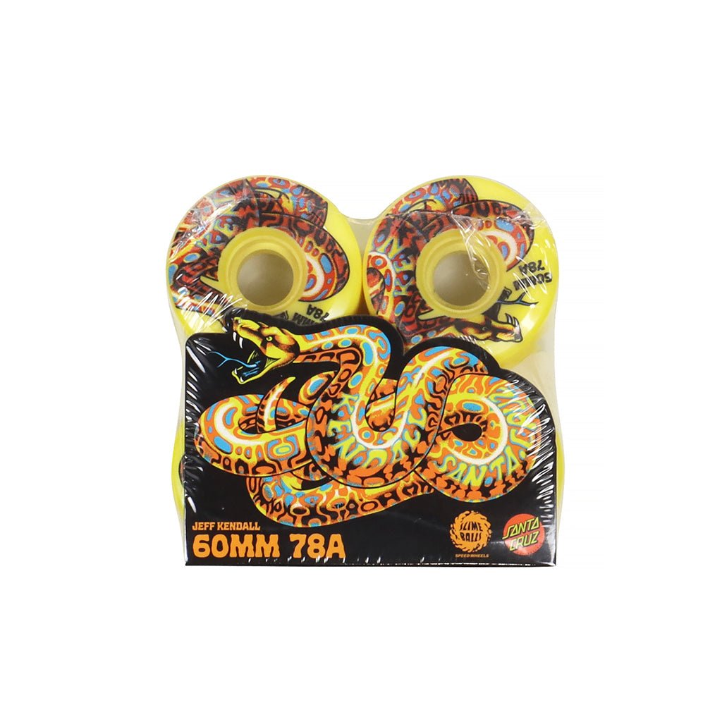 Santa Cruz Slime Balls Jeff Kendall Snake Yellow 60mm 78a Speed Wheels Reissue