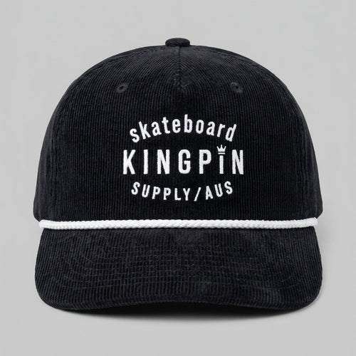 Kingpin Skate Supply Cap Class Cord Rope Retro Ink Blue White Skateboard Hat
