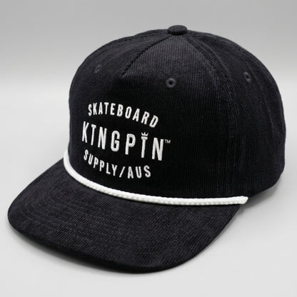 Kingpin Skate Supply Cap Class Cord Rope Retro Ink Blue White Skateboard Hat