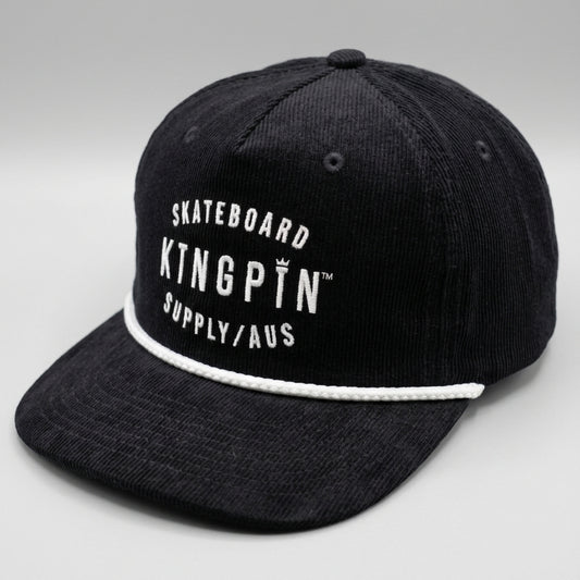 Kingpin Skate Supply Cap Class Cord Rope Retro Ink Blue White Skateboard Hat