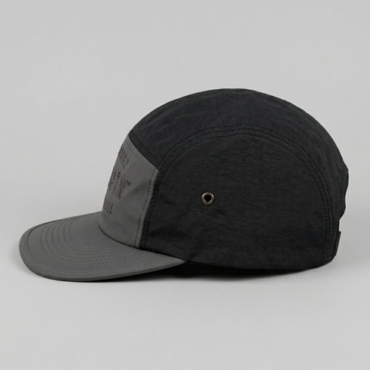 Kingpin Skate Supply Cap Finn 2-Tone Retro Coal/Black 5 Panel Quick Dry Hat