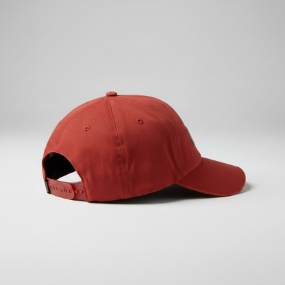 Kingpin Skate Supply Cap Box Patch Ruby Red Jockey Snapback