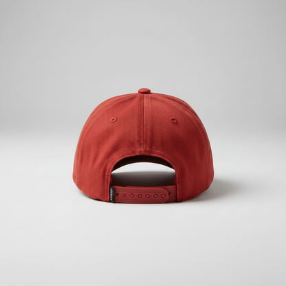 Kingpin Skate Supply Cap Box Patch Ruby Red Jockey Snapback