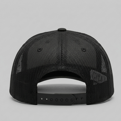 Kingpin Skate Supply Cap Mesh Trucker Retro Black Hat