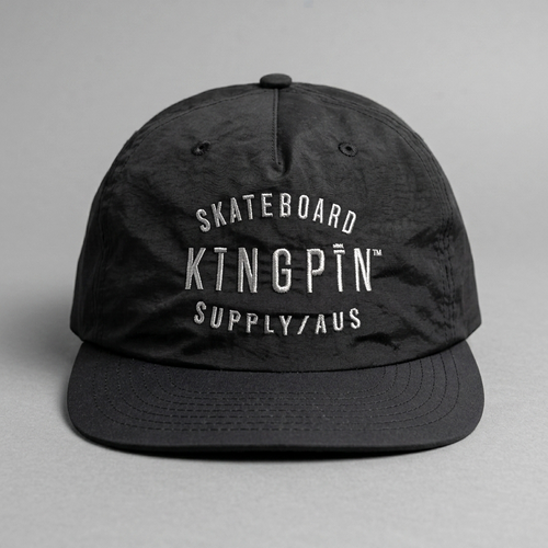 Kingpin Skate Supply Cap Sf Retro Black Quick Dry Snapback