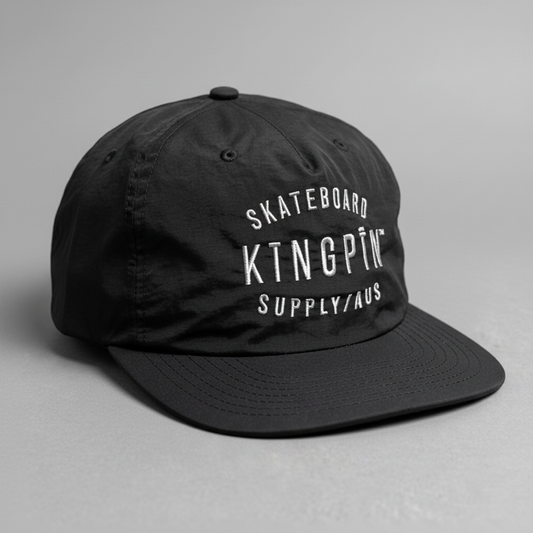 Kingpin Skate Supply Cap SF Quick Dry Retro Black Snapback