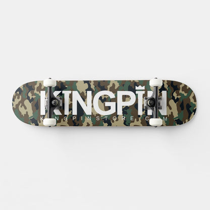Kingpin Skate Supply Complete Og Logo Camo W Tensor Trucks Darkstar Wheels