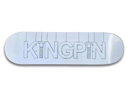 Kingpin Skate Supply Deck Suspended Letters White