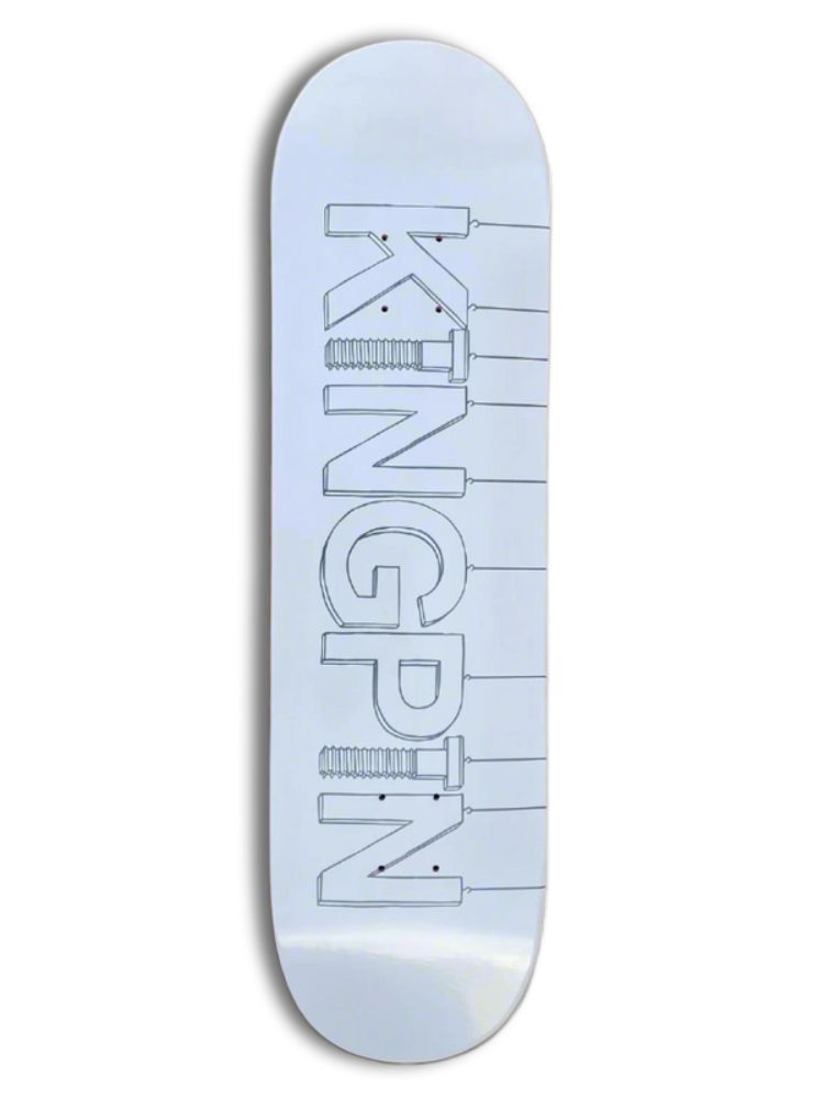 Kingpin Skate Supply Deck Suspended Letters White