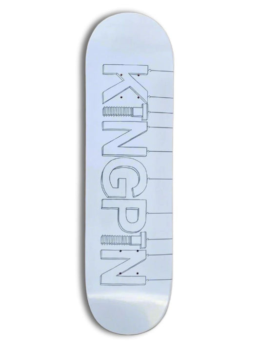 Kingpin Skate Supply Deck Suspended Letters White