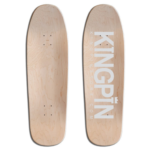 Kingpin Skate Supply Deck OG Logo Natural Veneer Sweatpants Shape 9.8125"